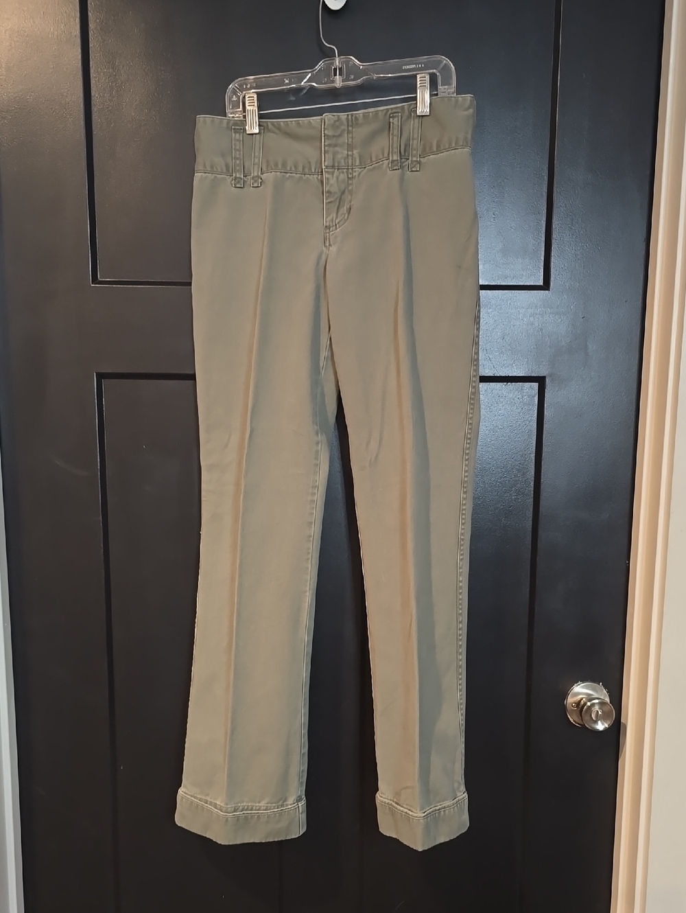 Olive Green Straight-Leg Pants, sz 5 by xhileration